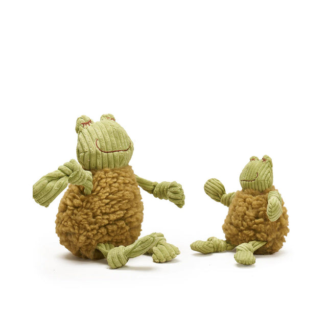 HuggleHounds Hundespielzeug HuggleFleece | Fiona the Frog Stoffspielzeug