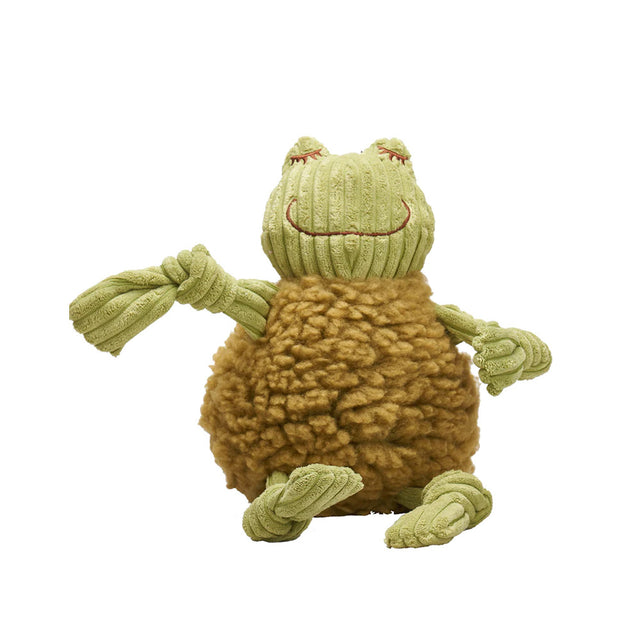HuggleHounds Hundespielzeug HuggleFleece | Fiona the Frog Stoffspielzeug