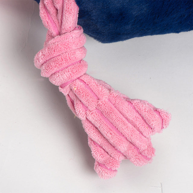 HuggleHounds Hundespielzeug Knottie | Fuzzy Flock - Kiwi Stoffspielzeug