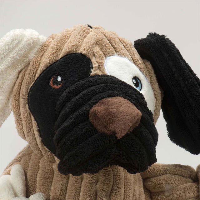 HuggleHounds Hundespielzeug Knottie | Patches the Dog Stoffspielzeug