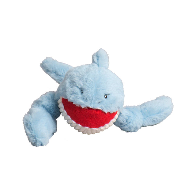 HuggleHounds Hundespielzeug Knottie | Finn the Shark Stoffspielzeug