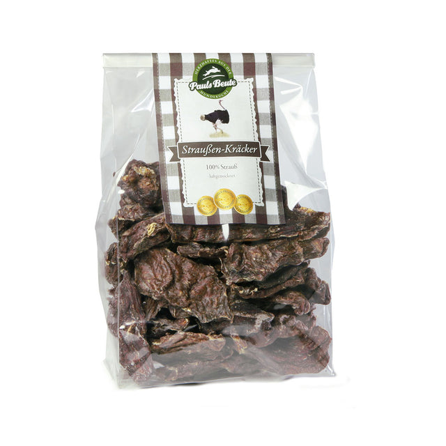 Pauls Beute Hundeleckerli Straußen-Kräcker Fleischsnacks 500 g