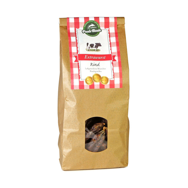 Pauls Beute Hundeleckerli Extrawurst, Rind Fleischsnacks 500 g