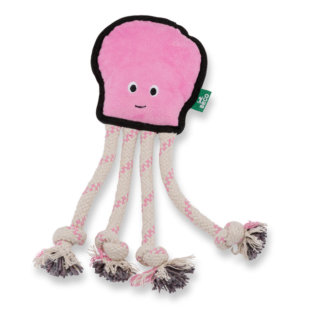 Beco Pets Hundespielzeug Recycled Rough & Tough, Ollie the Octopus Stoffspielzeug