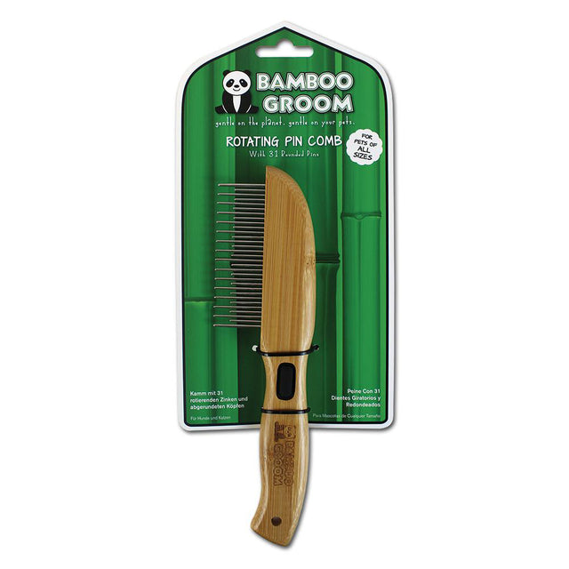 Bamboo Groom Kamm mit rotierenden Zinken Kämme 31 Pins