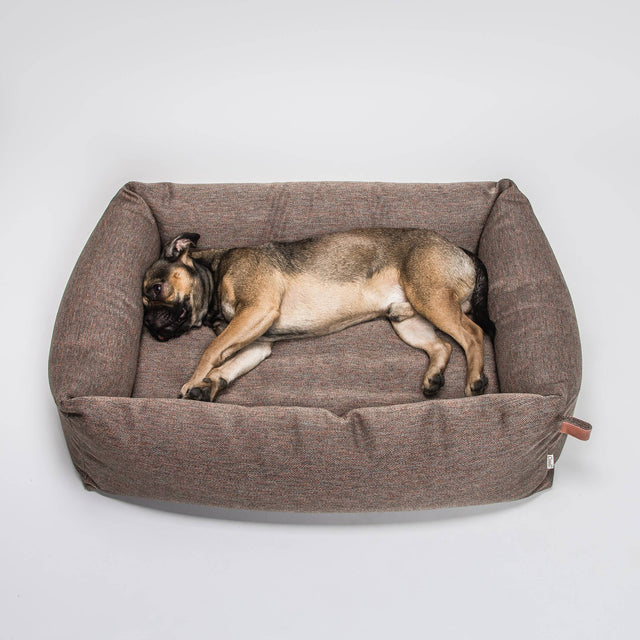 Hundebett Sleepy Deluxe | Herringbone Brown