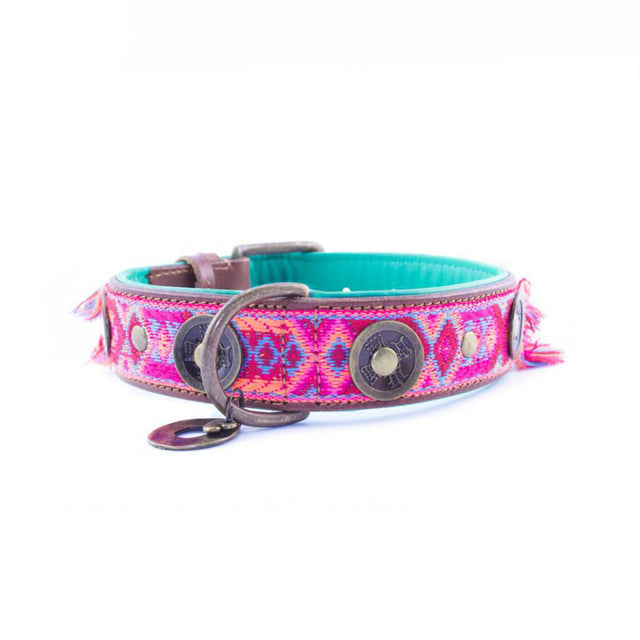 Dog with a Mission Hundehalsband | Boho Rosa Hundehalsband Medium | 2.5cm