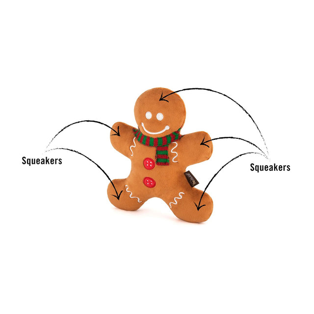 P.L.A.Y. Hundespielzeug | Holly Jolly Gingerbread Man Stoffspielzeug