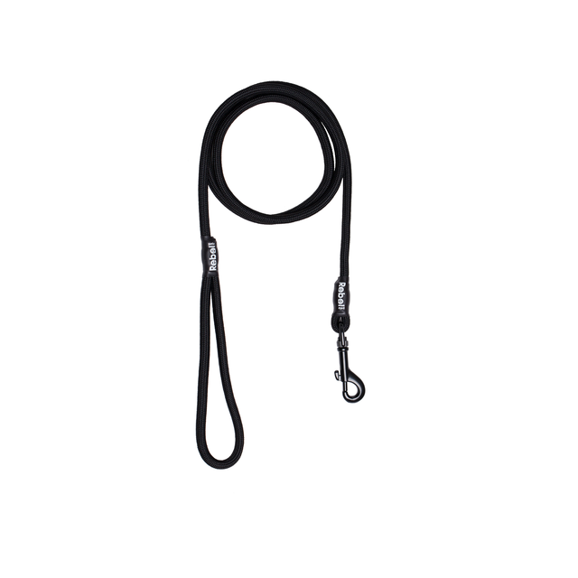 Rebel Petz Standard-Hundeleine Hundeleine schwarz 140 cm / Ø 8 mm