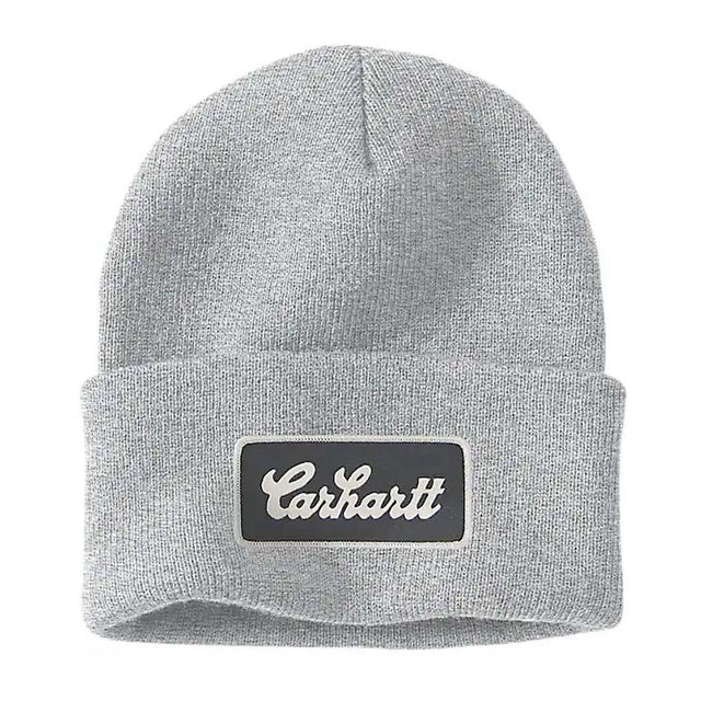 Carhartt Mütze Knit Cuffed Script Patch Mütze Heather Gray