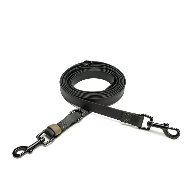 Cloud7 Hundeleine BioThane Ipanema, Black - Olive Hundeleine