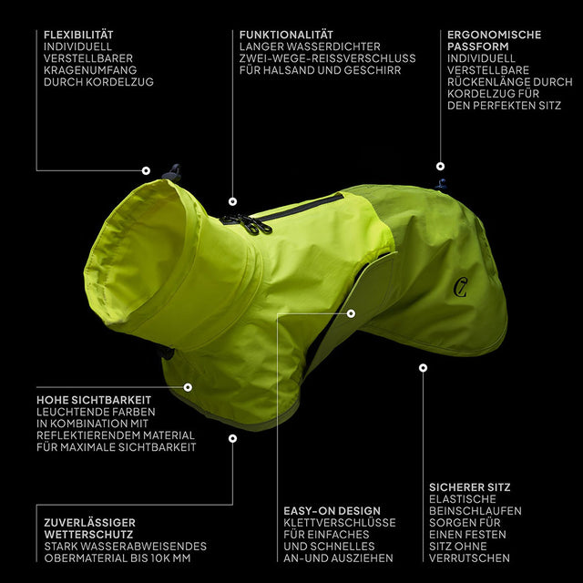 Cloud7 Hunderegenmantel AKTIV Peach/Neon Pink Hunderegenmantel