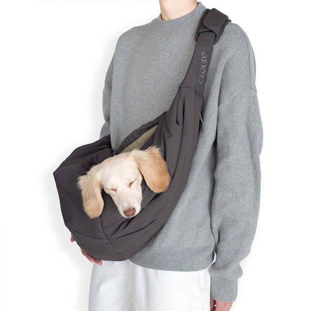 Cloud7 Hundeumhängetasche LTTL Puffer Dark Grey/Khaki Hundetragetasche