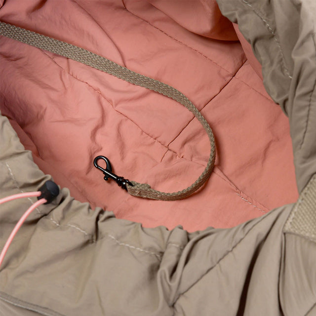 Cloud7 Hundeumhängetasche LTTL Puffer Khaki/Peach Hundetragetasche