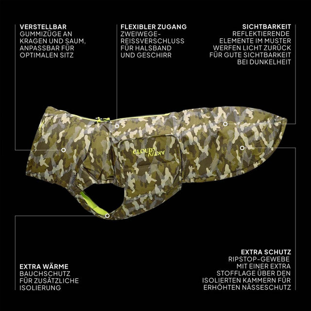 Wintermantel Dackel Alaska AKTIV CAMO