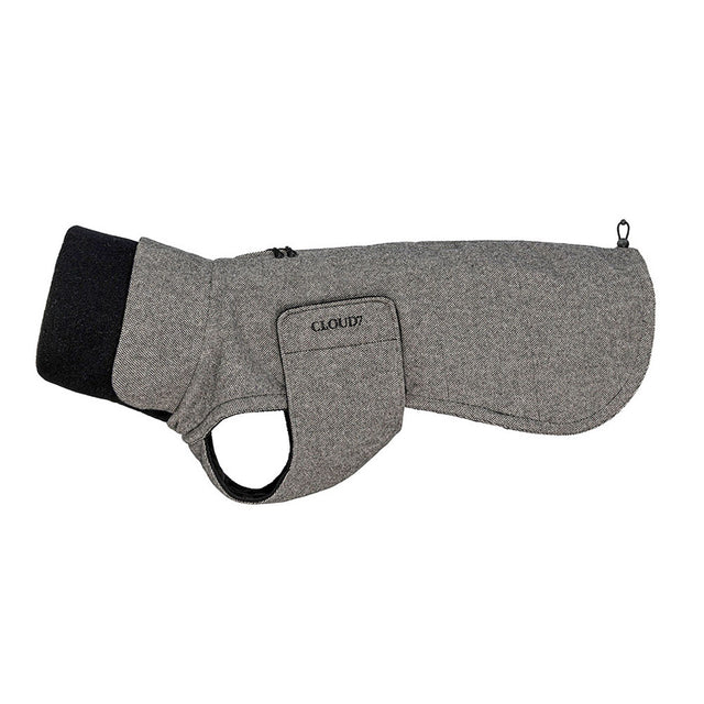Cloud7 Windhundmantel Brooklyn Long, Tweed Black Hundewintermantel