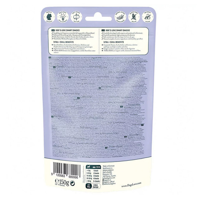 Dog's Love Hundeleckerli Smart Snacks VITAL+ CHILL, 150g Funktionssnack
