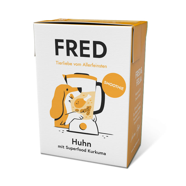 FRED & FELIA Smoothie Huhn mit Kurkuma, 190g Ergänzungsfuttermittel