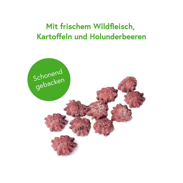 FRED & FELIA Hundesnack Wild & Holunderbeeren Kekse, 200g Hundeleckerli