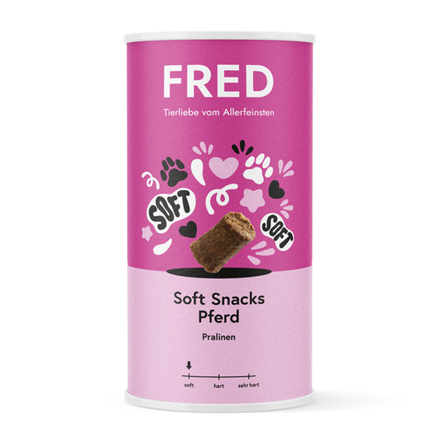 FRED & FELIA Hundeleckerli Soft Snacks Pferd – Pralinen, 280g Hundeleckerli
