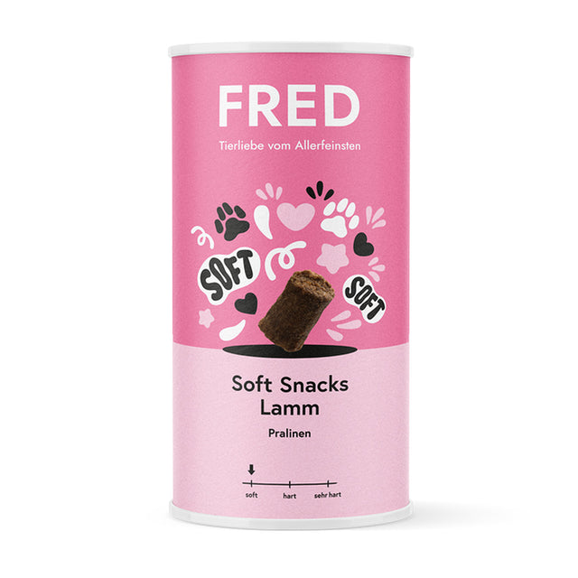 FRED & FELIA Hundeleckerli Soft Snacks Lamm – Pralinen, 280g Hundeleckerli