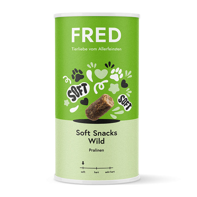 FRED & FELIA Hundeleckerli Soft Snacks Wild – Pralinen, 280g Hundeleckerli