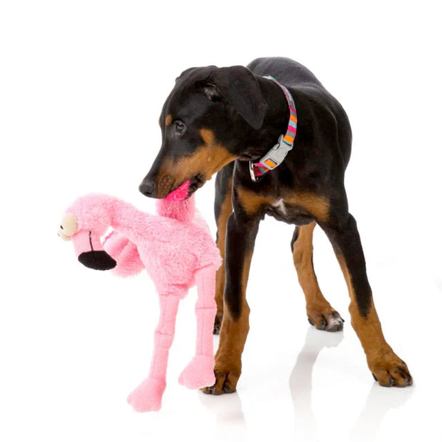FuzzYard Hundespielzeug Nasties, Flo The Flamingo Stoffspielzeug