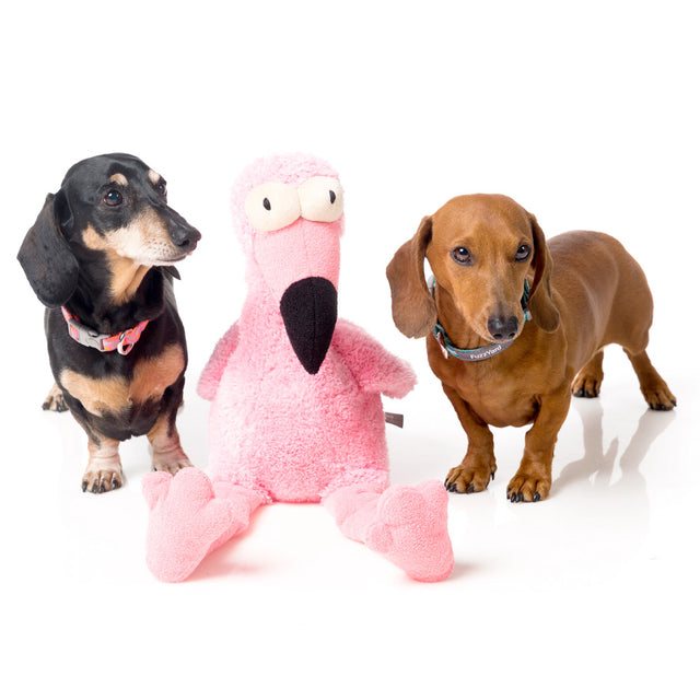 FuzzYard Hundespielzeug Nasties, Flo The Flamingo Stoffspielzeug