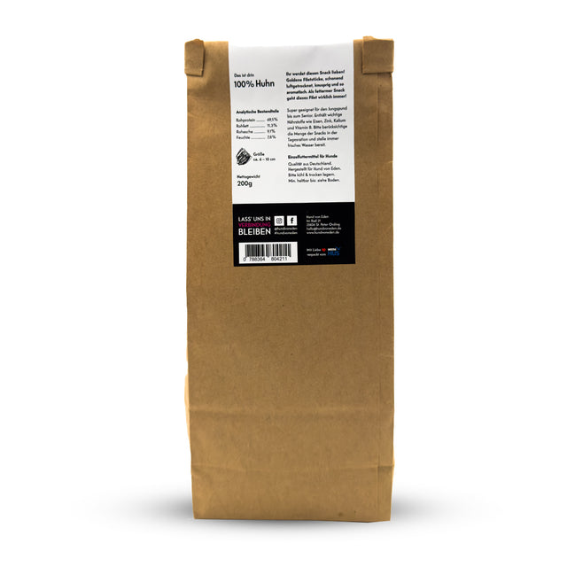 Hund von Eden Filet vom Hänhnchen, 200g Fleischsnacks
