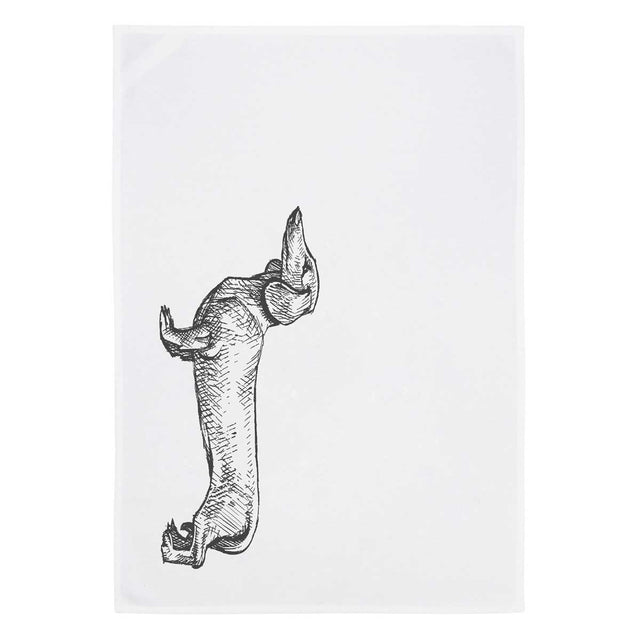 Hamburg 17;30 Geschirrtuch, Dackel in grau Geschirrhandtuch