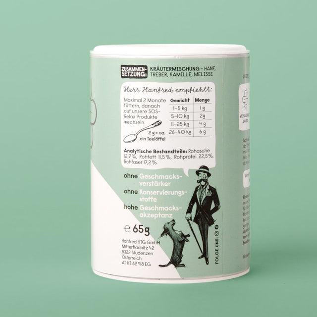 Hanfred Darm SOS Balance+ Pulver, 65g Nahrungsergänzungsmittel für Hunde