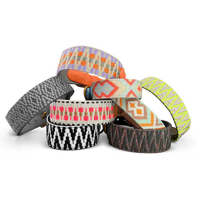 Hey Lana Hundehalsband Gepolstert – Sunset/Eukalyptus Hundehalsband
