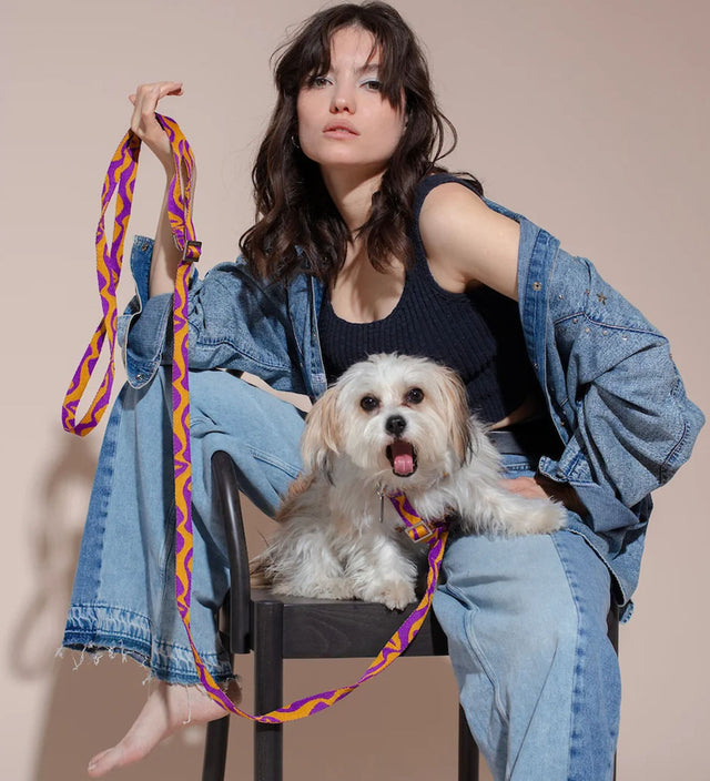 HOT DOGGIES Hundeleine Hands-Free, Bonny Plum Hundeleine