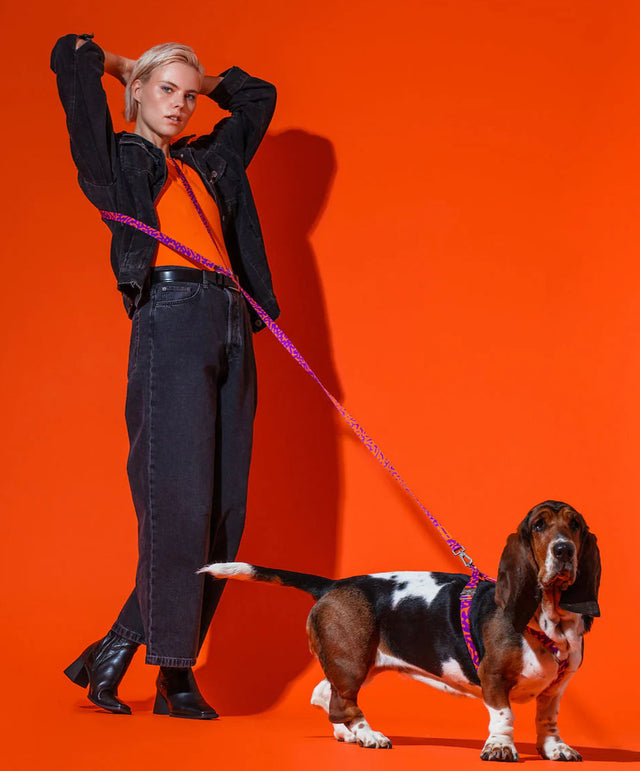 HOT DOGGIES Hundeleine Hands-Free, Poppy Sunrise Hundeleine