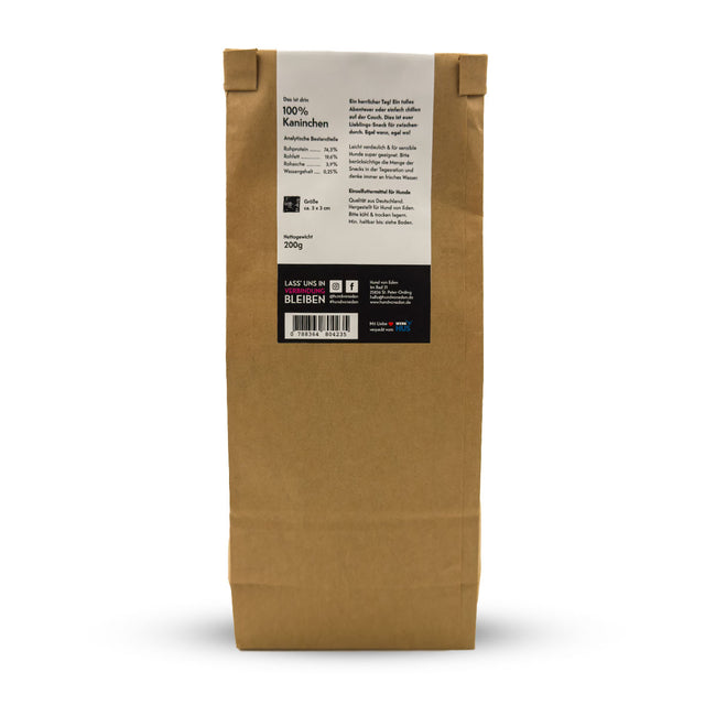 Hund von Eden Würfel vom Kaninchen, 200g Fleischsnacks