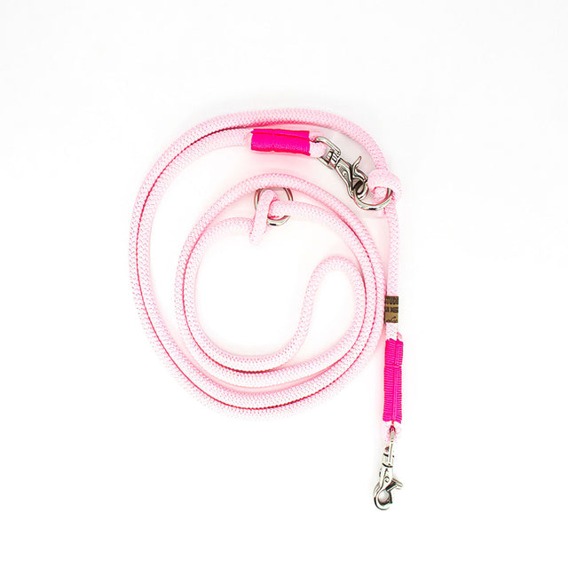Studio am Meer Hundetauleine Altrosa mit Neonpink Hundeleine