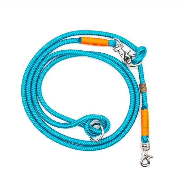 Studio am Meer Hundetauleine Petrol mit Orange Hundeleine