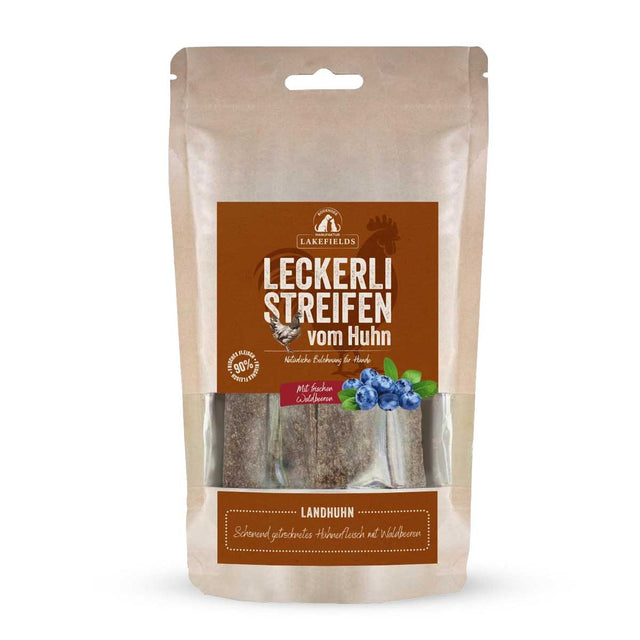 Lakefields Manufaktur Hundeleckerli Streifen vom Huhn Fleischsnacks