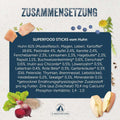 Lakefields Manufaktur Hundeleckerli SUPERFOOD Sticks Landhuhn Fleischsnacks