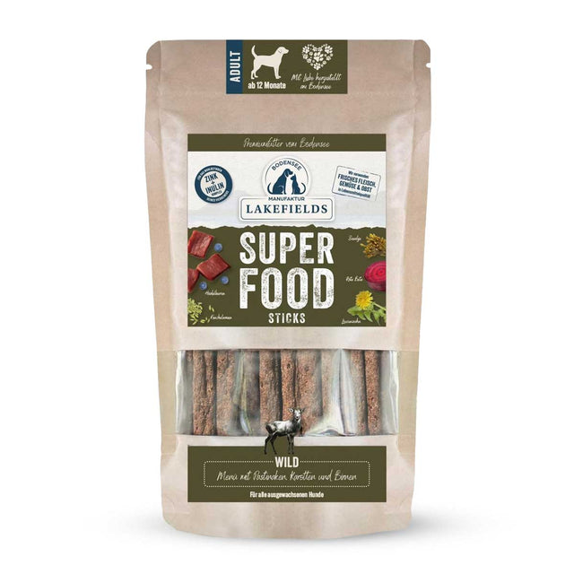 Lakefields Manufaktur Hundeleckerli SUPERFOOD Sticks Wild Fleischsnacks