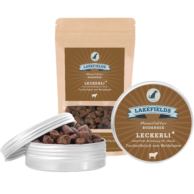 Lakefields Manufaktur Hundeleckerli Trockenfleisch, Lamm Fleischsnacks