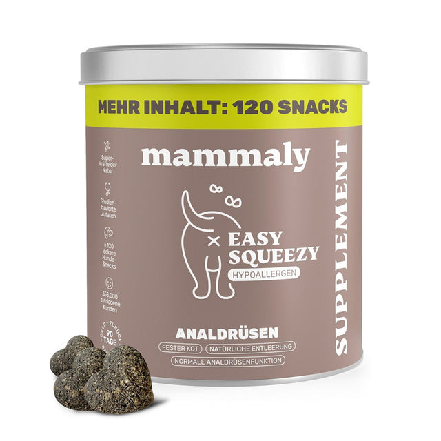 Mammaly Easy Squeezy Analdrüsen-Snacks Nahrungsergänzungsmittel für Hunde