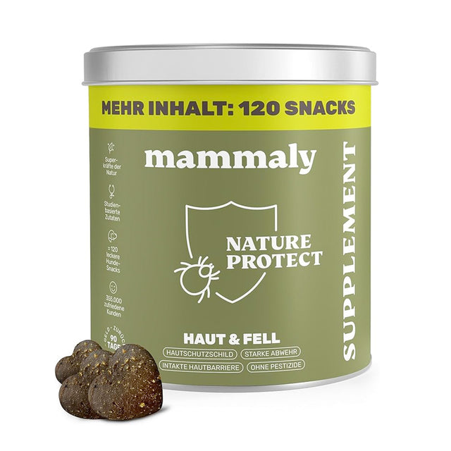 Mammaly Nature Protect Zeckenschutz-Snacks Nahrungsergänzungsmittel für Hunde