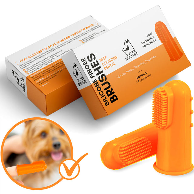 OurDogsLife Dental Silicone Finger Brushes Zahnpflege für Hunde