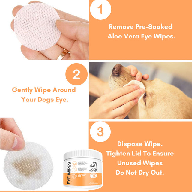 OurDogsLife Eye Wipes Aloe Vera, 100 Stück Pflege