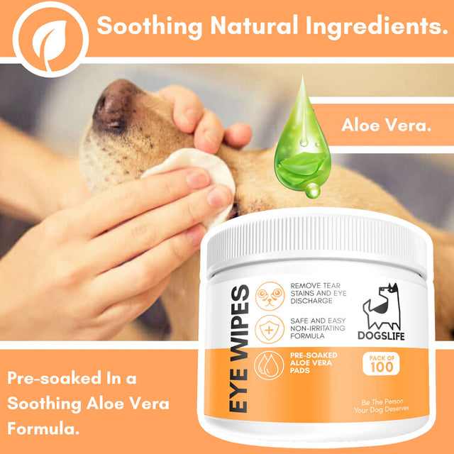 OurDogsLife Eye Wipes Aloe Vera, 100 Stück Pflege