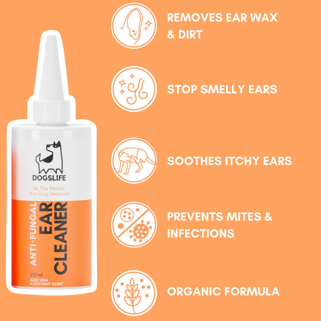 OurDogsLife Ear Cleaner, Ohrenreiniger für Hunde Ohrenpflege