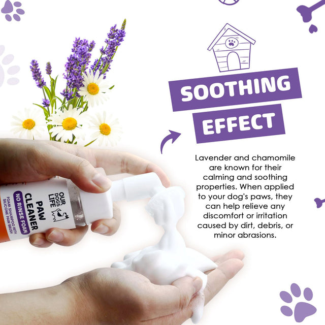 OurDogsLife Paw Cleaner Shampoo, Pfotenreiniger mit Bürste & Tuch Pfotenpflege