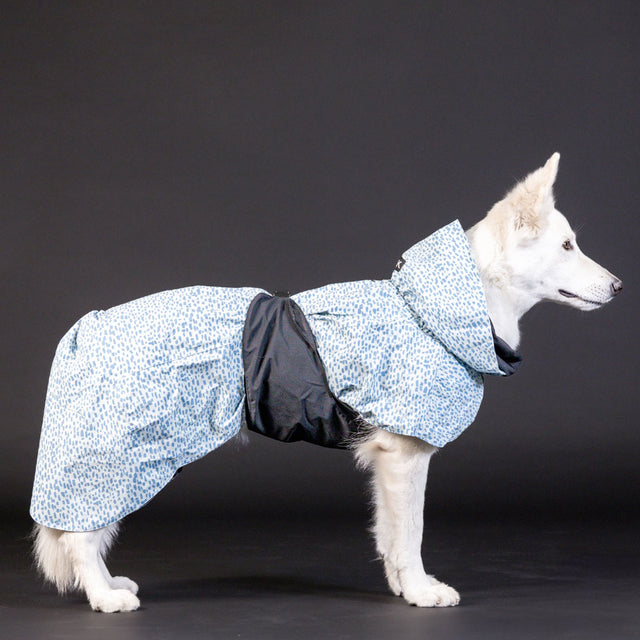 PAIKKA Reflektierender Hunderegenmantel 2.0, Baby Blue Hunderegenmantel