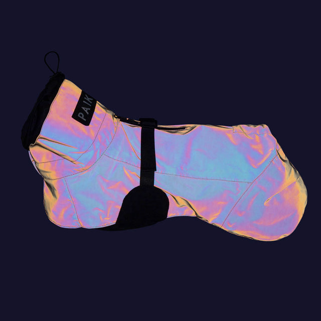 PAIKKA Reflektierender Hunderegenmantel 2.0, Pfirsich Hunderegenmantel